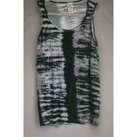 Faded Glory Womens Tank Top "Olive Leaves" Multi Colored Layered Back Sz M 8-10 - Picture 1 of 11